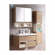 32 &quot;Doppel Waschbecken Badezimmer Vanity Set Floating Bad Schrank mit Spiegel und Regal